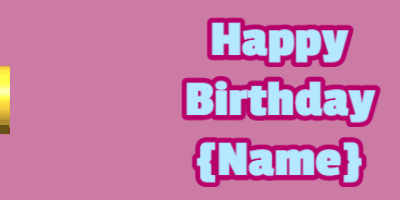 Happy Birthday GIF, birthday-12076 @ Editable GIFs, cream birthday cake on pink with baby blue & rouge text