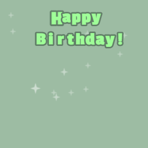 Happy Birthday GIF, birthday-12402 @ Editable GIFs, Cream cake GIF summer green, glade green & mint green text