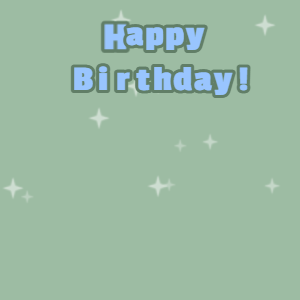 Happy Birthday GIF:Cream cake GIF summer green, glade green & perano text