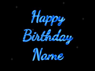 Happy Birthday GIF, birthday-12677 @ Editable GIFs, heart fireworks,cream cake, cursive font, sunburst animation