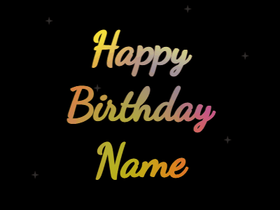 Happy Birthday GIF, birthday-12877 @ Editable GIFs, colored fireworks,green box, block font, rainbow animation