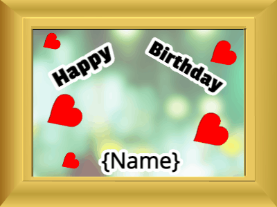 Happy Birthday, birthday-12904 @ Editable GIFs, Birthday picture: green stars #c200ff block