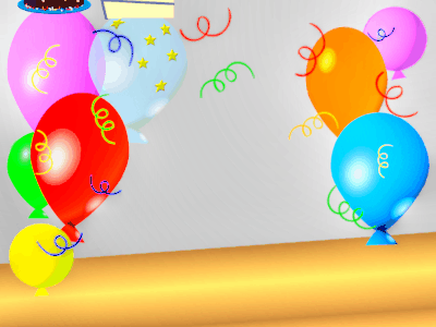 Happy Birthday GIF, birthday-1298 @ Editable GIFs, GIF: Birthday Cakes: balloon white purple block 