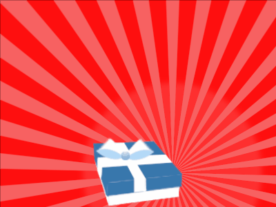 Happy Birthday GIF, birthday-14505 @ Editable GIFs,blue Gift box, red sunburst, happy faces &amp; block