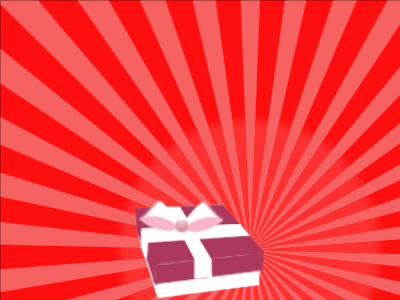 Happy Birthday GIF, birthday-14905 @ Editable GIFs,burgundy Gift box, red sunburst, happy faces &amp; block