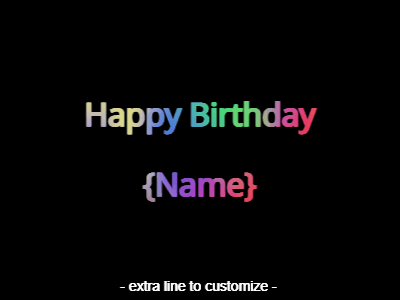 Happy Birthday GIF, birthday-151 @ Editable GIFs,Colorful animated letters