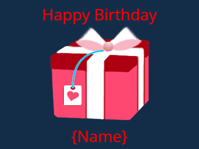 Happy Birthday GIF, birthday-155 @ Editable GIFs,Flashing birthday greeting and cake
