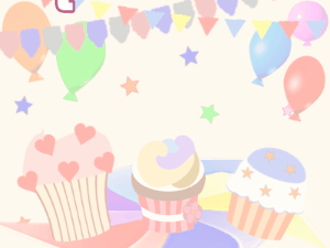 Happy Birthday GIF:GIF: Birthday Cakes: party white purple block 