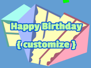 Happy Birthday GIF:Cake Slices for a Happy Birthday Surprise