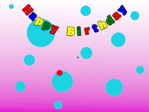 Happy Birthday GIF:Birthday Cake and polka dots