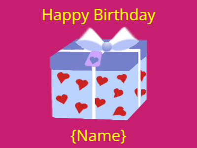 Happy Birthday GIF, birthday-178 @ Editable GIFs,Birthday gift box on with flashing text