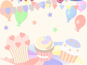 Happy Birthday GIF:GIF: Birthday Cakes: party pink purple cursive 