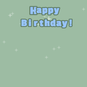 Happy Birthday GIF:Chocolate cake GIF summer green, glade green & perano text