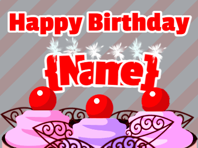 Happy Birthday GIF, birthday-189 @ Editable GIFs,Cake top with sparklers