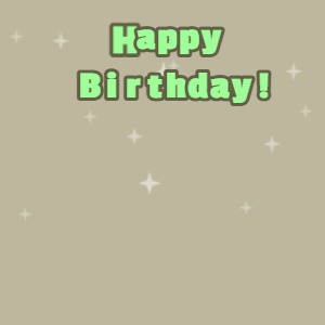 Happy Birthday GIF:Chocolate cake GIF malta, finch & mint green text