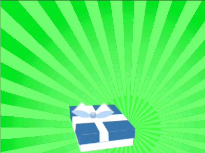 Happy Birthday GIF, birthday-20505 @ Editable GIFs,blue Gift box, green sunburst, flowers &amp; block