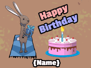 Happy Birthday Gift Bunny
