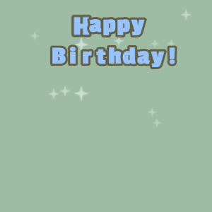 Happy Birthday GIF:Fruity cake GIF summer green, finch & perano text