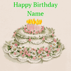 Vintage cake card with name
