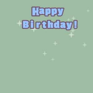 Happy Birthday GIF:Fruity cake GIF summer green, salt box & perano text