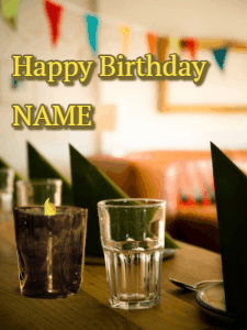 Happy Birthday GIF:Romantic drinks at a bar