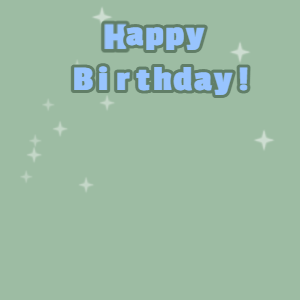 Happy Birthday GIF:Fruity cake GIF summer green, glade green & perano text