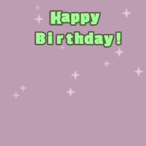 Happy Birthday GIF:Fruity cake GIF london hue, finch & mint green text