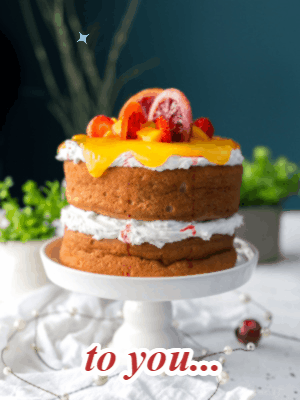 A strawberry shortcake birthday gif to say happen birthday in an animated way. Customize the name and greeting.