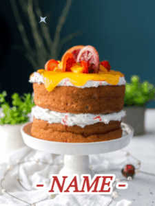 Happy Birthday GIF:Tasty birthday shortcake and sparkles
