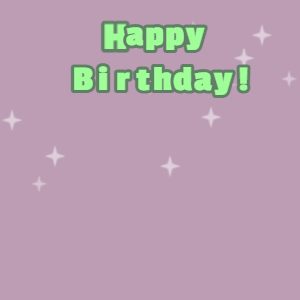 Happy Birthday GIF:Fruity cake GIF london hue, glade green & mint green text