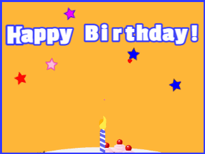 Happy Birthday GIF:Birthday greeting cake