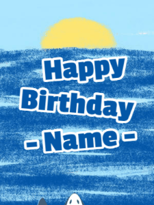 Happy Birthday GIF:Happy birthday shark gif