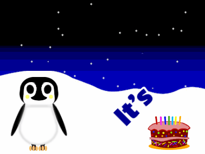 Happy Birthday, birthday-26730 @ Editable GIFs,Penguin Waving Happy Birthday