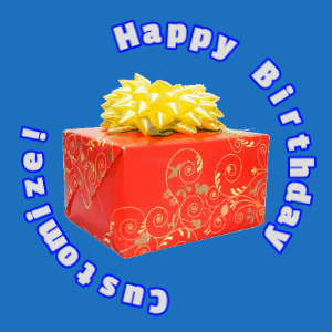 Happy Birthday GIF:Birthday gift box greeting