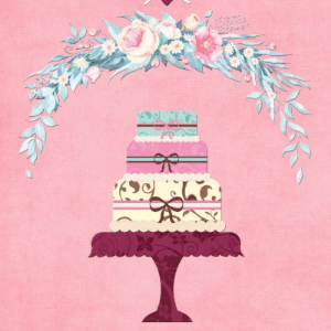 Happy Birthday GIF:Love birds topping off a birthday cake