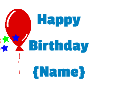 Happy Birthday GIF, birthday-32 @ Editable GIFs,Birthday Balloon and Animated Stars