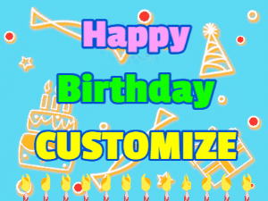 Happy Birthday GIF:Animated birthday greeting 335