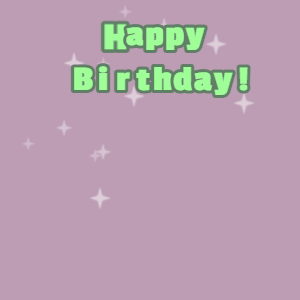 Happy Birthday GIF:Pink cake GIF london hue, glade green & mint green text