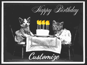 Cute kitty vintage birthday party