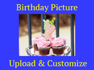 Birthday Picture upload with frame text