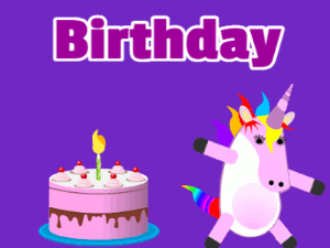 Purple is the unicorns favorite birthday color