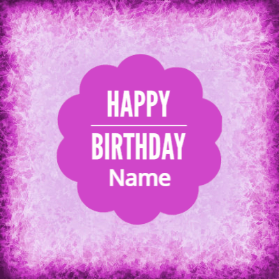 Elegant and simple animated birthday card with a name you can personalize. Pink with a rotating center.