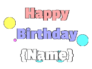 Happy Birthday GIF:Happy Birthday Dots