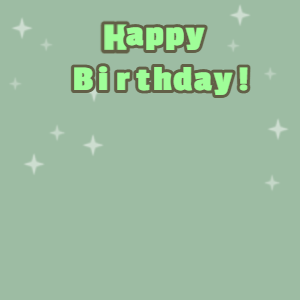 Happy Birthday GIF:Pink cake GIF summer green, finch & mint green text