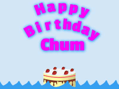 Happy Birthday GIF, birthday-4114 @ Editable GIFs,Birthday shark gif: cream cake &amp; purple text