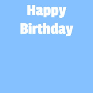 A silly animated Happy Birthday GIF with a smiling emoji rolling into scene and leaving behind a birthday cake.