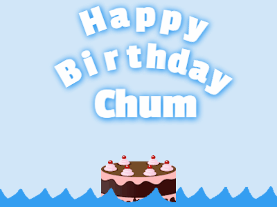 Happy Birthday GIF, birthday-4514 @ Editable GIFs,Birthday shark gif: chocolate cake &amp; white text