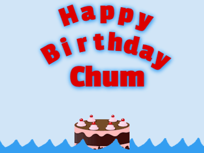 Happy Birthday GIF, birthday-4914 @ Editable GIFs,Birthday shark gif: chocolate cake &amp; red text