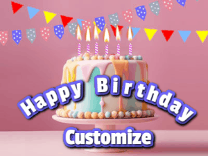 Happy Birthday GIF:Happy Birthday Cake 520
