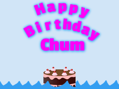 Happy Birthday GIF, birthday-5514 @ Editable GIFs,Birthday shark gif: chocolate cake &amp; purple text